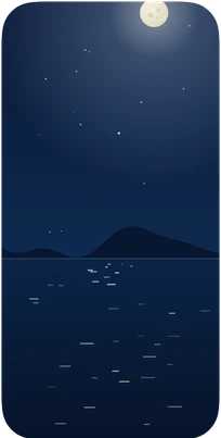 夜湖靜水